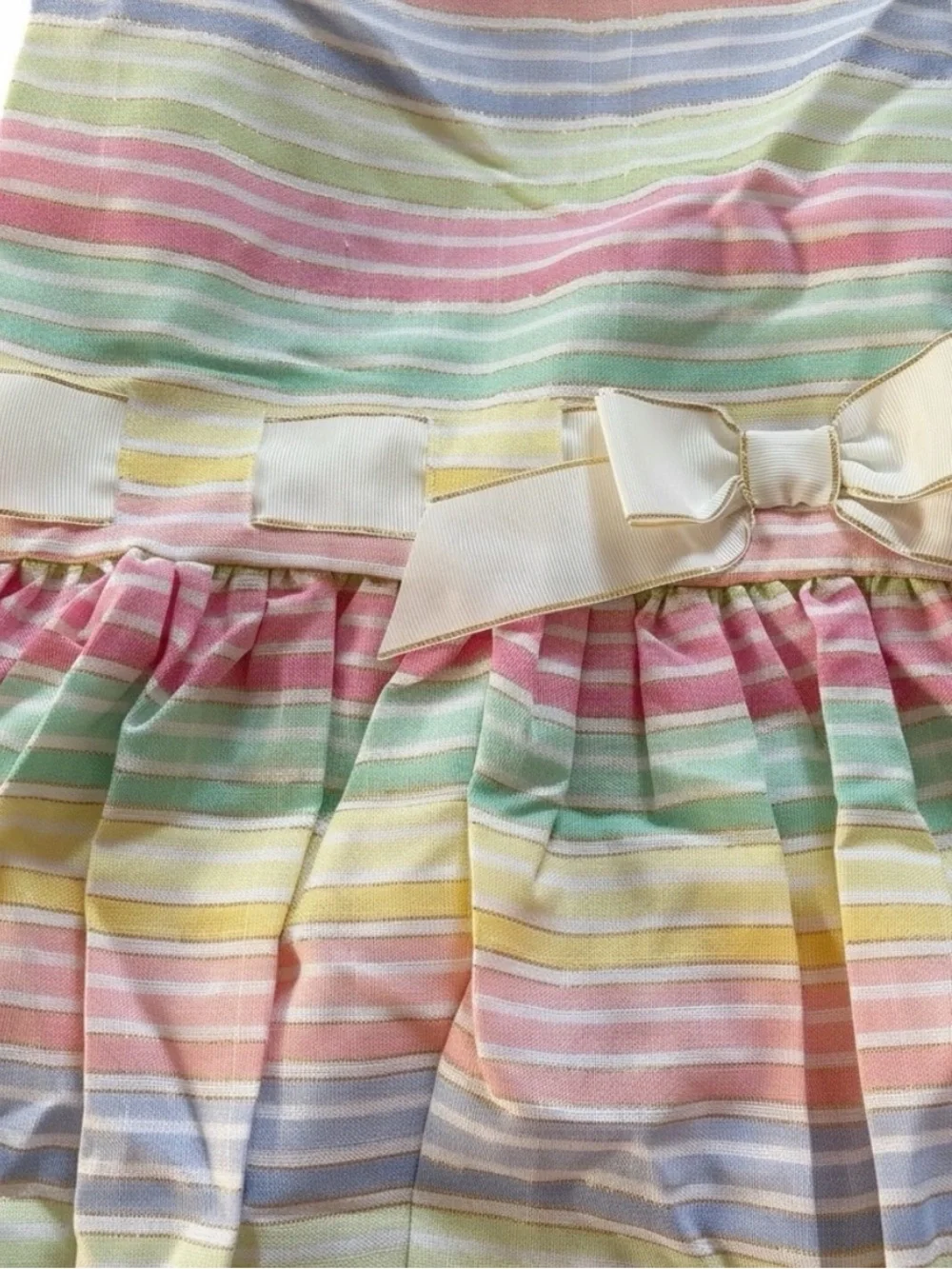 NWT Bonnie Jean Pastel Stripe Party Dress – Girls Size 4/4T